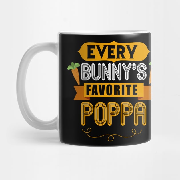 MENS EVERY BUNNYS FAVORITE POPPA SHIRT CUTE EASTER GIFT by toolypastoo